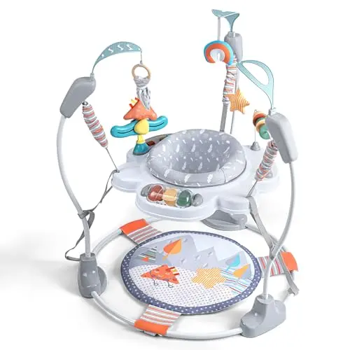 Monniebaby Baby Activity Center in Gray Forest theme