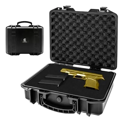 CIGCRAFT slim black TSA-approved case for one pistol and two magazines