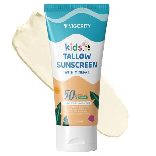 Beef Tallow Sunscreen for Kids with Zinc Oxide tube