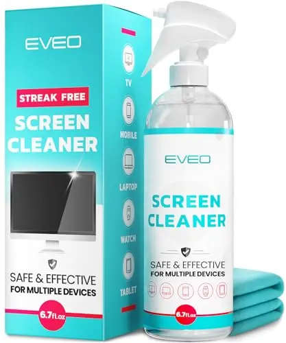 EVEO TV Screen Cleaner Spray bottle for smart TVs and monitors