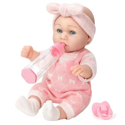 UZIDBTO 12 inch baby doll set with clothes and accessories in a gift box