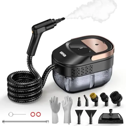 ODSD handheld steam cleaner with large tank and multiple tools