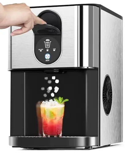 COWSAR Nugget Ice Maker with Ice Dispenser on a kitchen counter