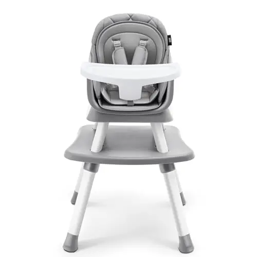 HARPPA 6-in-1 convertible baby high chair in grey