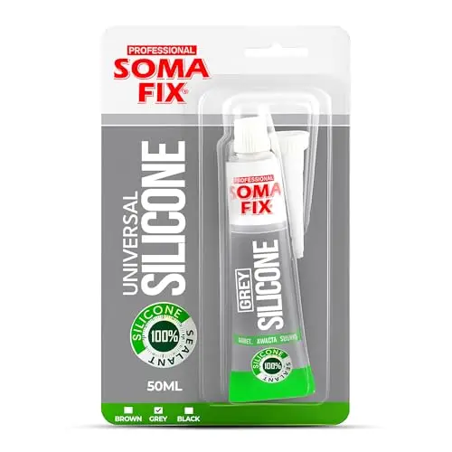 Professional Soma Fix gray silicone caulk in a squeeze tube
