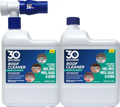 30 SECONDS Roof Cleaner & Protector bottle with hose-end sprayer