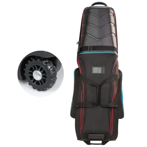 FZGhome AeroAbyss pattern golf travel bag with hard top and wheels