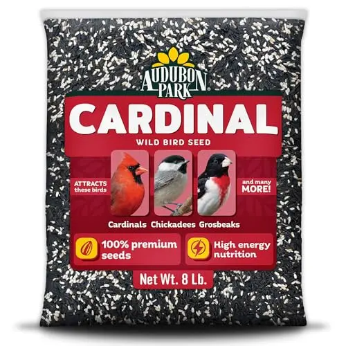 Audubon Park Cardinal bird seed mix in a bag with sunflower and safflower seeds