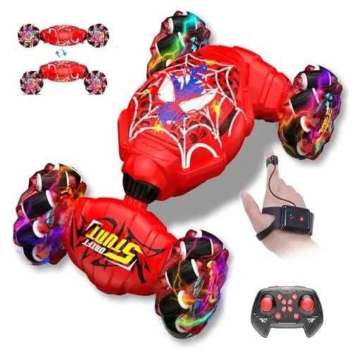 Nikuku 4WD gesture sensing remote control stunt car with spider design