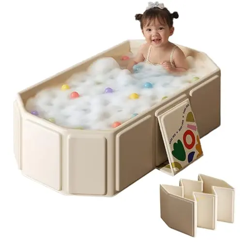 FunTankie foldable toddler bathtub for shower and travel use