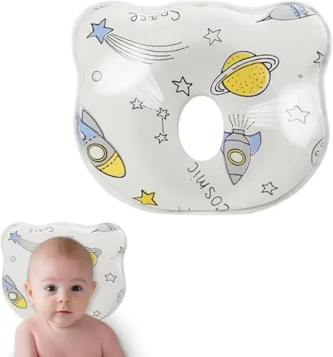 YEHUOT space-themed gel memory foam baby pillow for crib and tummy time