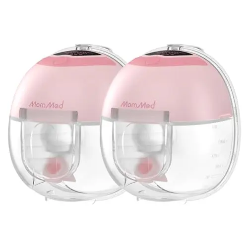 MomMed S33 Wearable Breast Pump 2-Pack in Pink