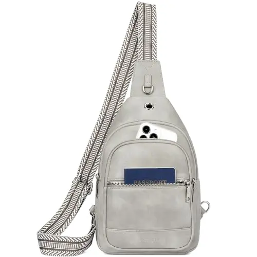 Bostanten sling bag in twilight grey with cross-body strap and multiple compartments