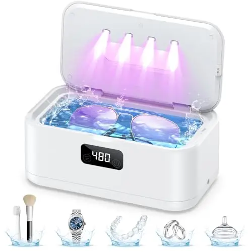 TEBAL ultrasonic cleaner with UV light and digital controls