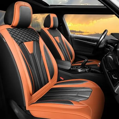 Conjie orange and black full set seat covers for Jeep Wrangler 4-door