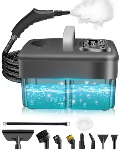 Mecmic handheld steam cleaner with digital control panel