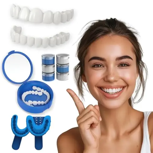 HIIDYON custom fit dental veneers kit with fitting tools and color shade options