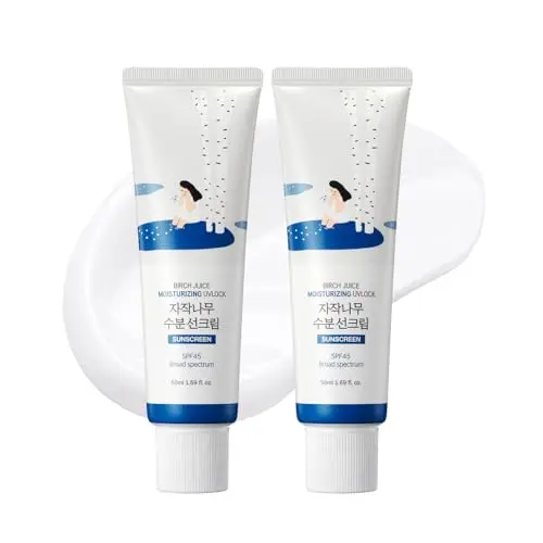 ROUND LAB Birch Juice Moisturizing UV Lock SPF 45 sunscreen duo pack