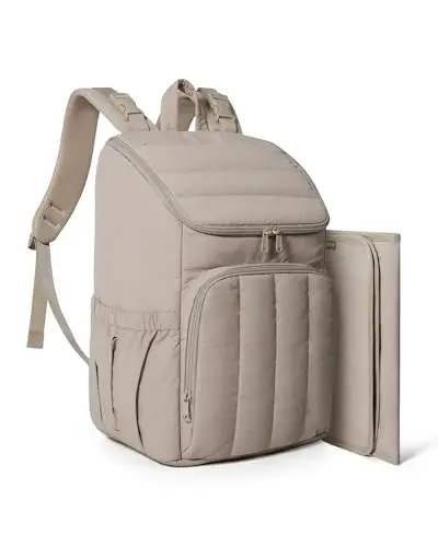 BAGSMART Puffy Diaper Bag Backpack in Brown color