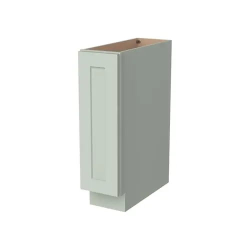 HCIOAN Jade Green Solid Wood Tray Base Cabinet