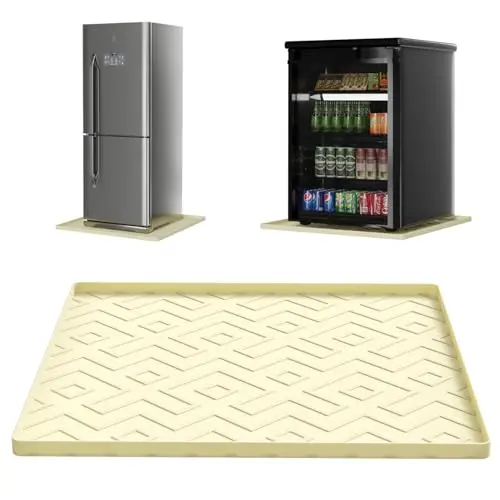 EWX Mini Fridge Silicone Mat showing black or beige color on a floor