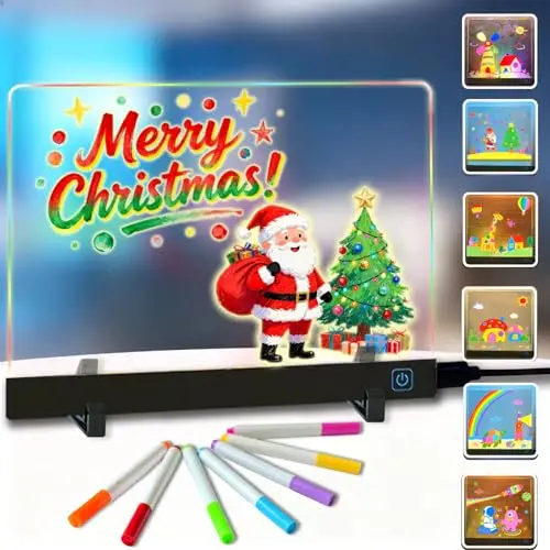 IYT Lumiboard light-up acrylic drawing board with colorful LED lights and pens