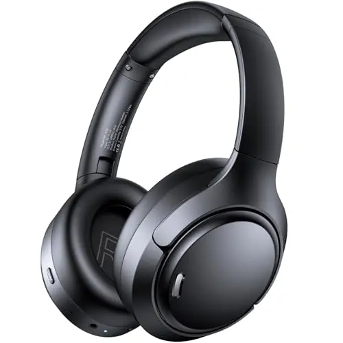 TAGRY Hybrid Active Noise Cancelling wireless over-ear headphones in black