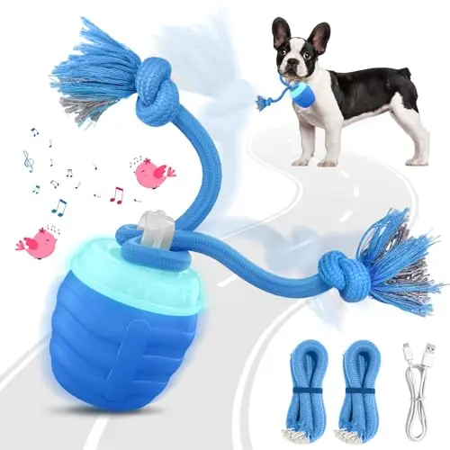 HVUATQ blue motion-activated interactive ball toy for dogs