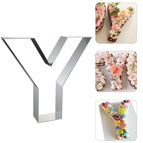 ZADE 8-inch stainless steel letter Y cake mold for baking