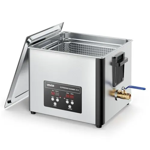 VEVOR 15 liter stainless steel ultrasonic cleaner with basket