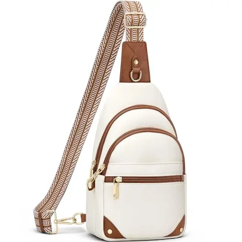 SYTRAH Anti Theft Crossbody Sling Bag in Beige Brown