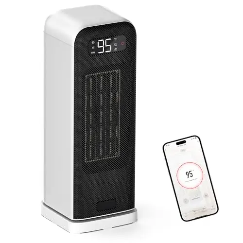 MORENTO AT-SH40-WF white tower space heater with WiFi and voice control
