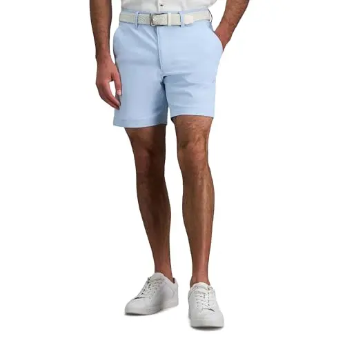 Haggar 7-inch inseam performance shorts in sky color