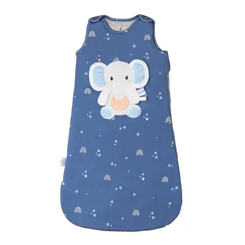 Toucan Baby organic cotton sleep sack with a small attached plush lovey