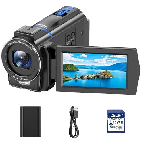 FIREFOTO 4K Touch Screen Camcorder with Night Vision