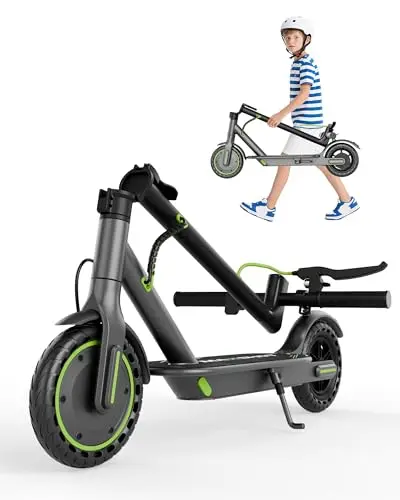 MAXSHOT black and green folding electric scooter for teens
