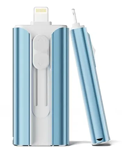 LESOGE 256GB MFi certified flash drive with retractable connectors