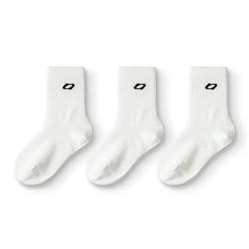 Balabala girls wool blend crew socks in solid colors with ruffle trim for winter