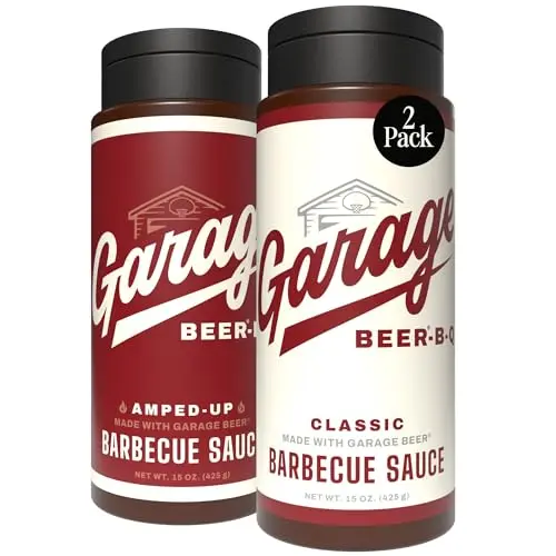 Rufus Teague BBQ sauce duo pack with Classic and Amped-Up flavors in flip-top bottles
