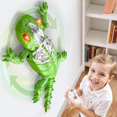 YOUNGYES rechargeable remote control wall crawling gecko robot toy