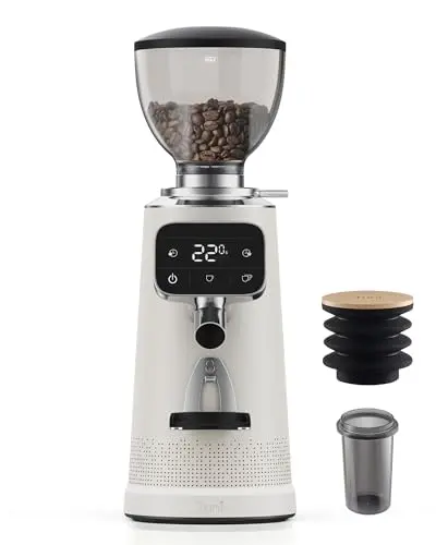 Tuni G3 64mm Flat Burr Coffee Grinder in Ivory