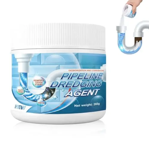 Pipeline dredging agent drain clog remover container