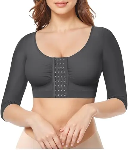 BRABIC Upper Arm Shaper in Dark Grey with X-back design for posture support