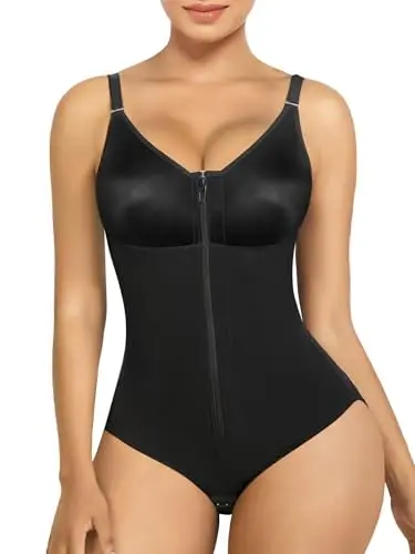 Shaperx SZ7611 faja with built-in bra and front zipper