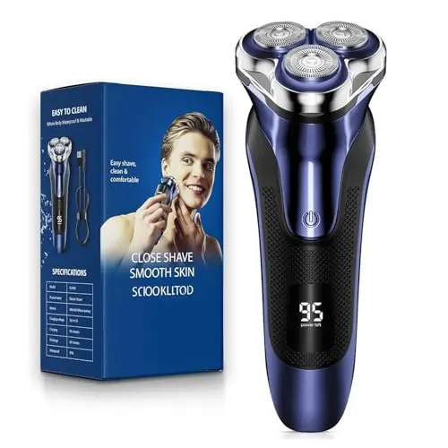 GDKLXL men's electric razor with 5D flex blades and pop-up trimmer