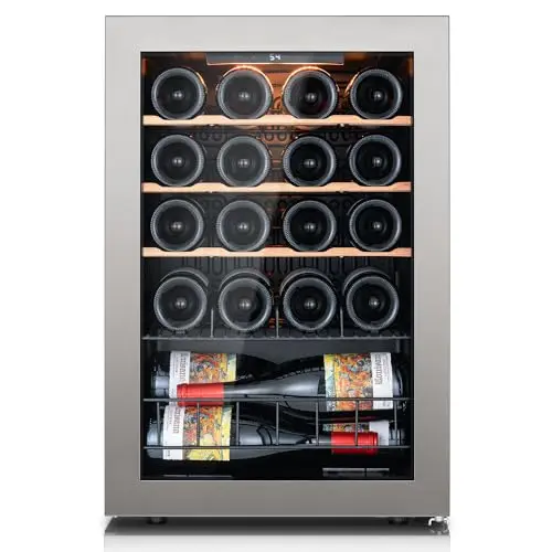 Ca'Lefort 12-bottle countertop wine cooler with silver stainless steel frame