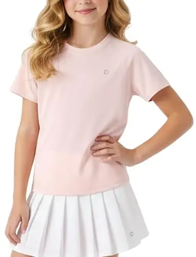 PATPAT girls UPF 50+ athletic short sleeve t-shirt in pink