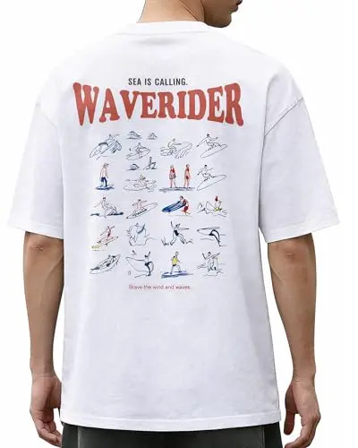 YTD Surf Print graphic t-shirt with wave design