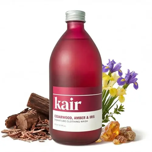 Kair Signature Clothing Wash bottle with cedarwood, amber, and iris scent