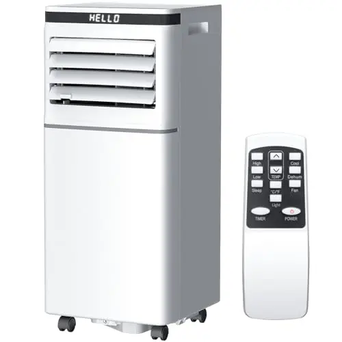 Antarctic Star 8000 BTU 3-in-1 portable air conditioner with digital display